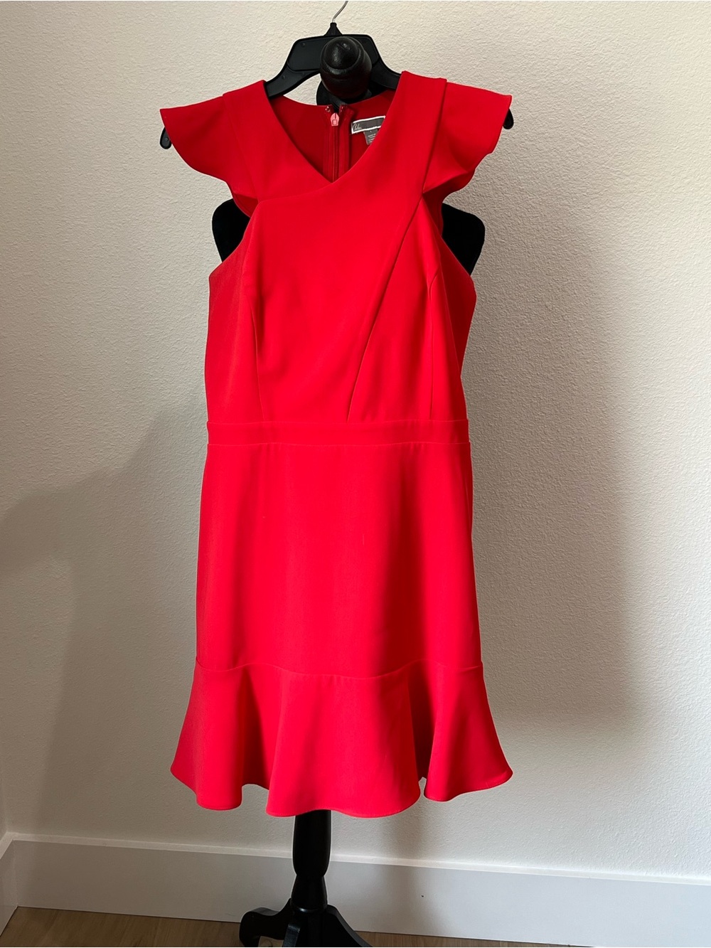 Chelsea28 Red Ruffle-Hem Mini Dress - Picture 3 of 9